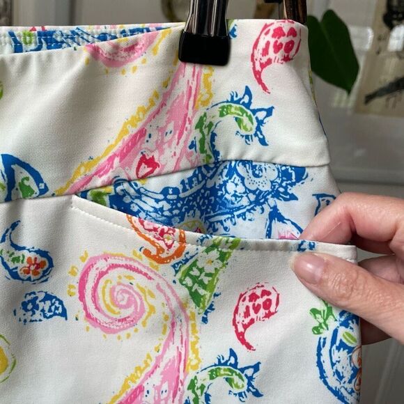 IBKUL Sharon White Multi Pullon Golf Short 6 10” - Picture 4 of 7